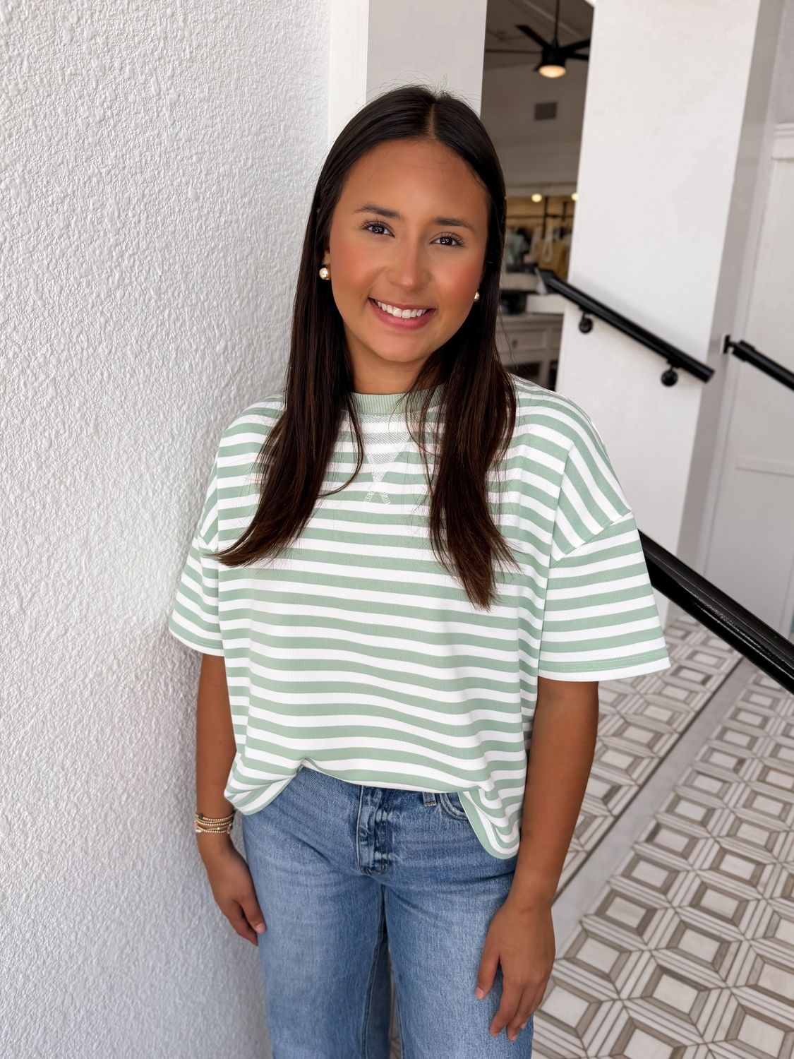 Spearmint Stripe Tee