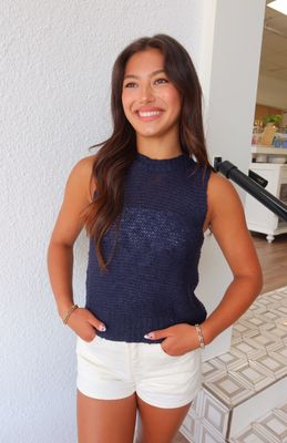 Navy Teagan Knit Top