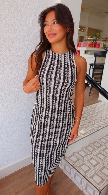Moonlight Path Knit Midi Dress