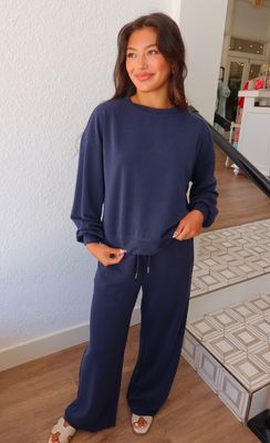 Slate Navy Crew Neck Pullover