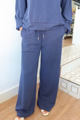 Slate Navy Wide Leg Pants