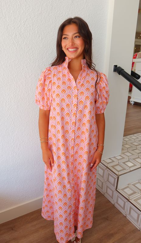 Clementine Tile Maxi Dress