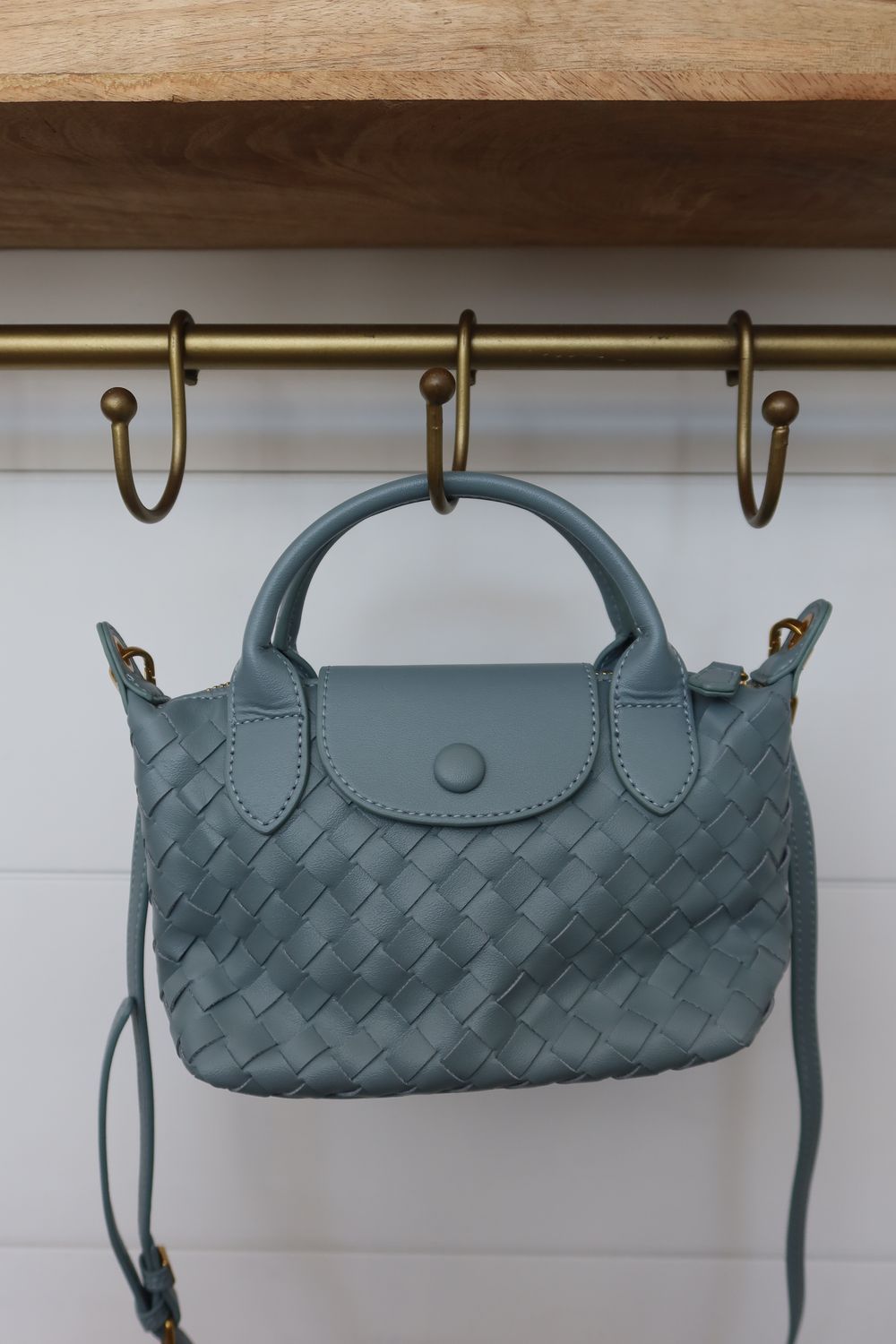 Dusty Blue Everyday Mini Woven Bag