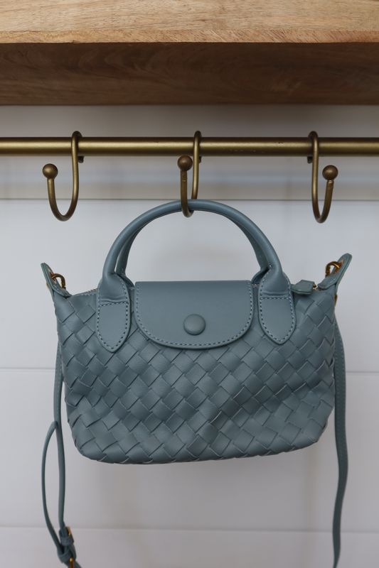 Dusty Blue Everyday Mini Woven Bag