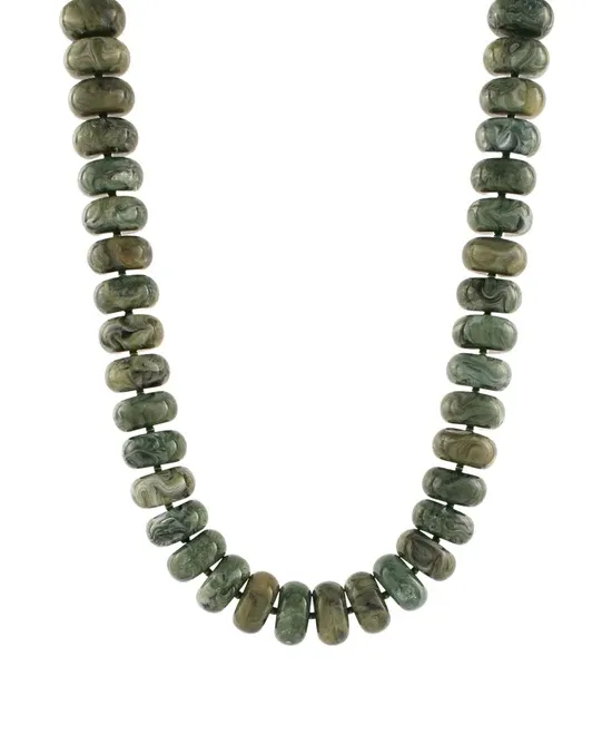 Marble Rondelle Bead Necklace