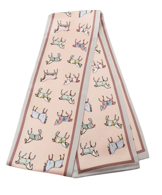 Horse Print Narrow Scarf
