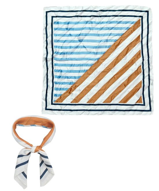 Diagonal Stripe Print Scarf