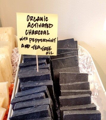 Activated Charcoal Soap with Peppermint and Tea Tree