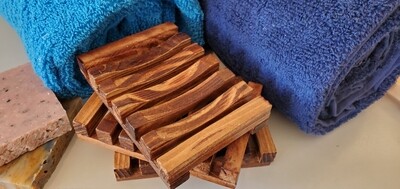 Handmade wooden soap dish