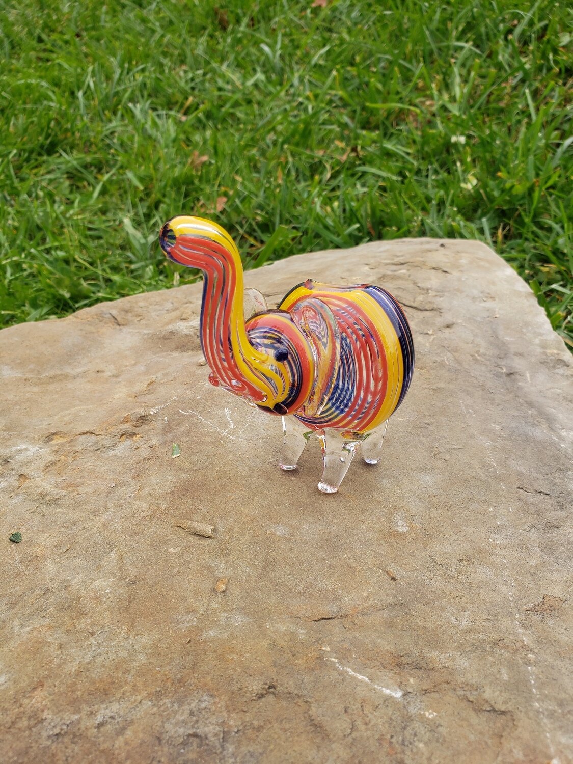 CLR ELEPHANTS w/ ROPE SWIRL 4&quot;
