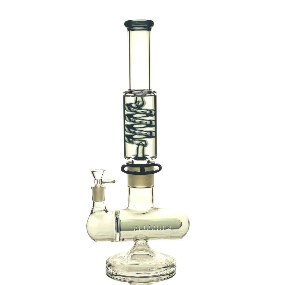 14&quot; Freezable Glycerin Water Pipe Silver Smoke