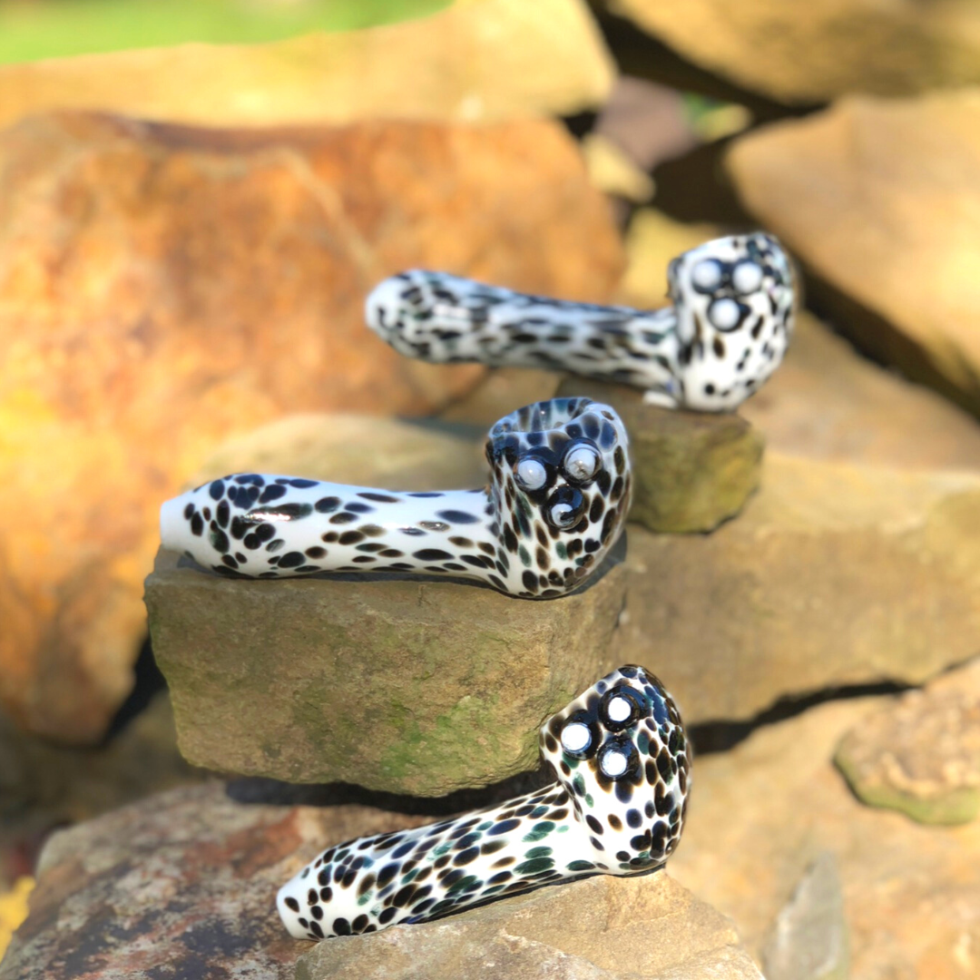 WHITE SHERLOCK w/ BLACK DOTS
