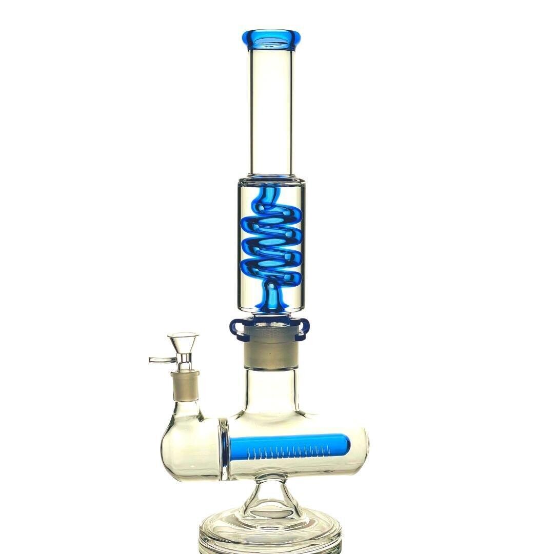 15&quot; DETACHABLE GLYCERINE COIL WATER PIPE w/ INLINE BASE