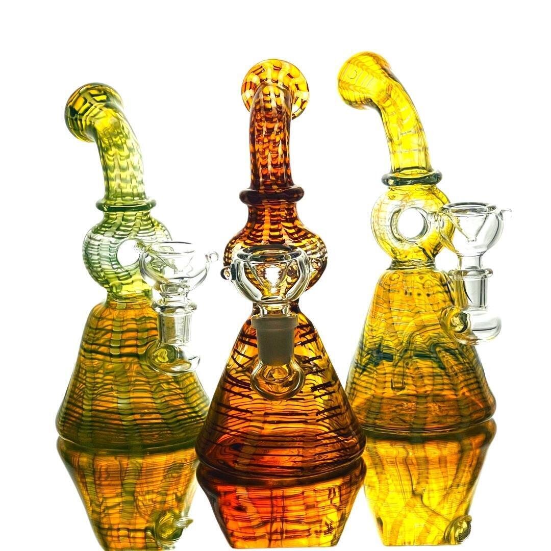 7.5&quot; Donut Neck Fancy Bong 14mm Male Bowl Included Approx 225 grams