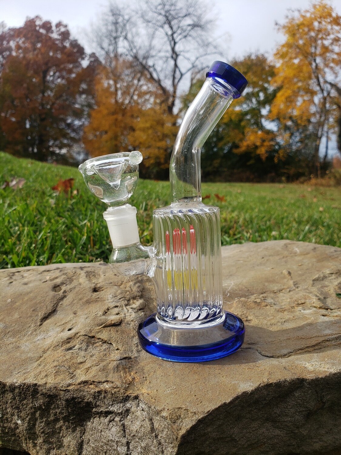 6&quot; WATERPIPE ASSORTED VICTORIAN STYLE GLASS W/ HAMMER PERC