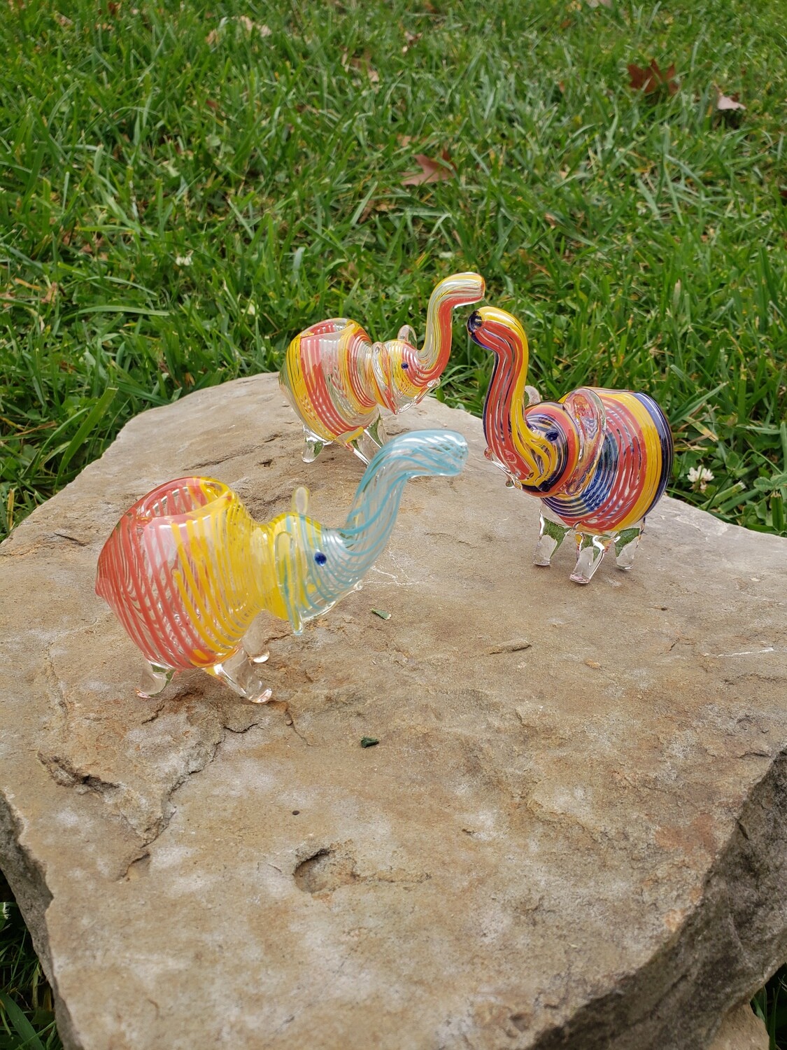 4" Elephant With Rope Swirl