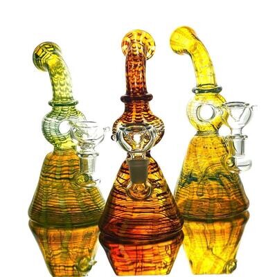7.5&quot; Donut Neck Fancy Bong 14mm Male Bowl Included Approx 225 grams
