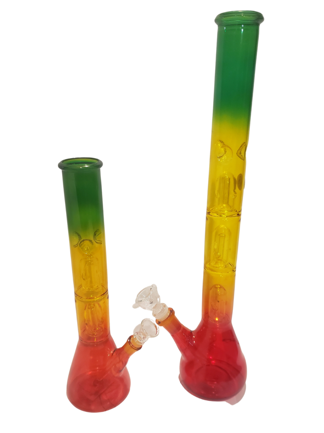 12&quot; RASTA WATERPIPE W/DOUBLE INLINE PERC