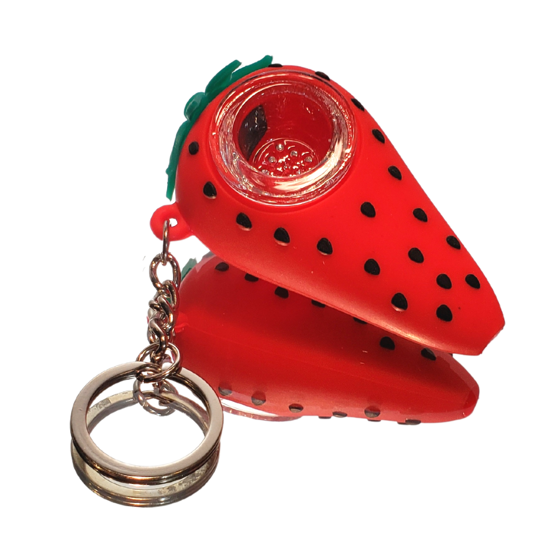SILICONE STRAWBERRY HANDPIPE