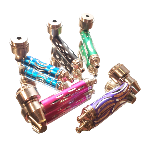 3" Diamond Cut Metal Pipe W/ Cap