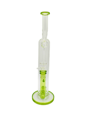 16" Green Ooze Tube Style Inline Daisy Star Perc Bent Neck