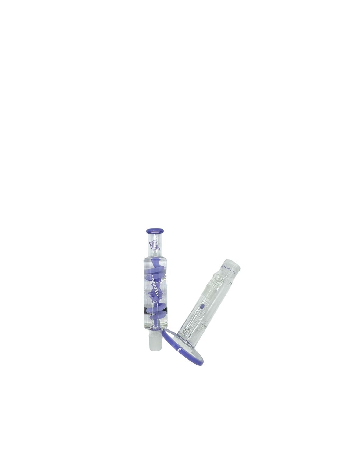 20" Galaxy Detachable Glycerin Unicorn Fetus Coil Water Pipe W/ Disco Ball Perc