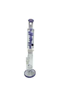 20" Galaxy Detachable Glycerin Unicorn Fetus Coil Water Pipe W/ Disco Ball Perc