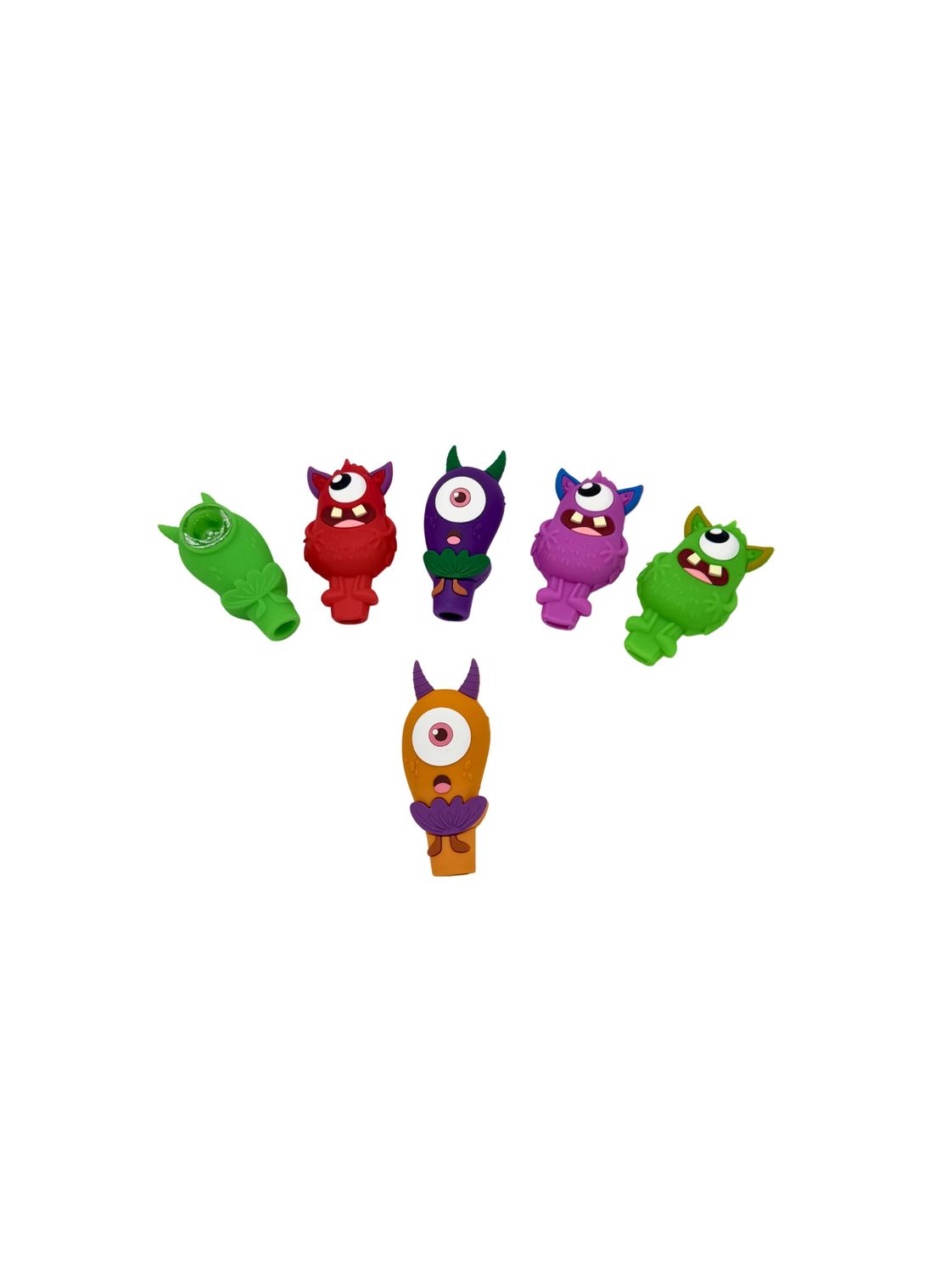 3" Silicone Figurine Hand Pipe Assorted Colors