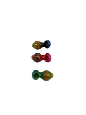 4" Cyclone Center Hand Pipe Glass Spiral Center Bowl Grey Stone Color