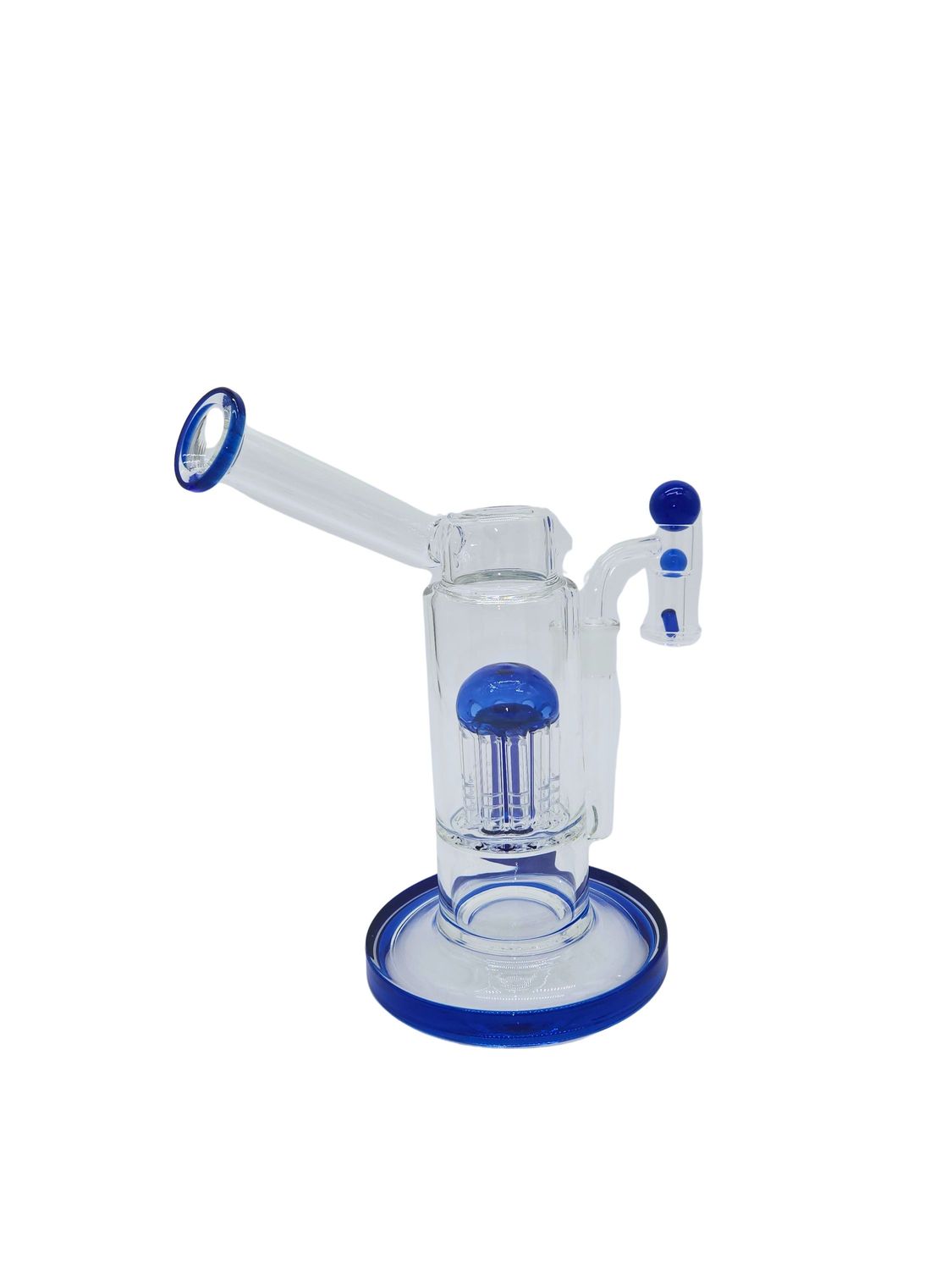 10" Blue Jellyfish Perk Sidecar Water Pipe