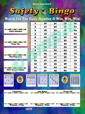 Safety Bingo Master Game Board (See sizes)