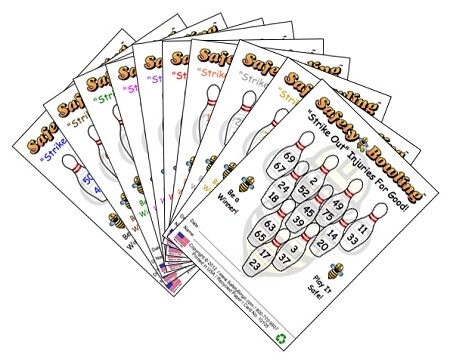 Color 2x3 SAFETY BOWLING Cards (Pack of 100)