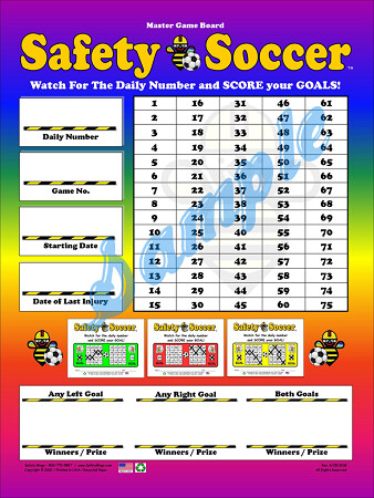 Safety Soccer Master Game Board (See sizes)