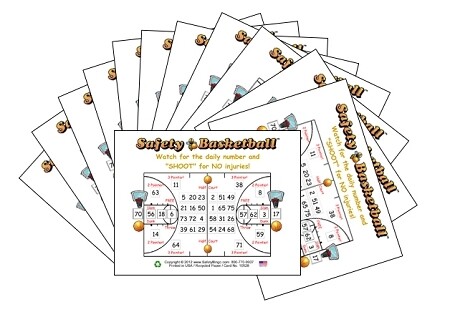 Color 3x4 SAFETY BASKETBALL Cards (Pack of 100)