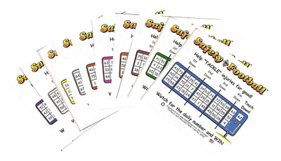 Color 3x4 SAFETY FOOTBALL Cards (Pack of 100)