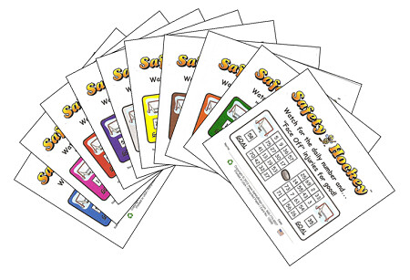 Color 3x4 SAFETY HOCKEY Cards (Pack of 100)