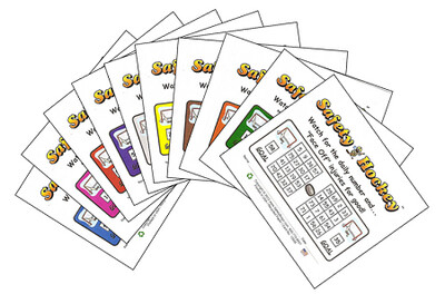 Color 3x4 SAFETY HOCKEY Cards (Pack of 100)