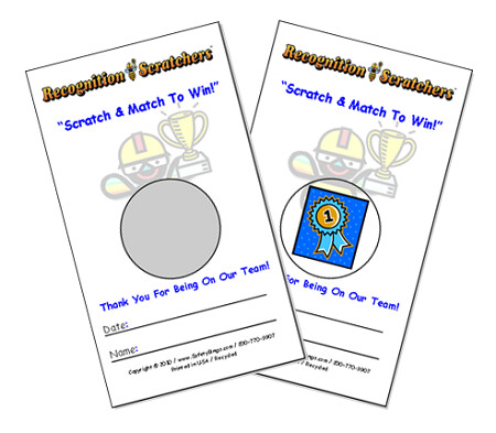 Color 2x3 RECOGNITION SCRATCHERS (Pack of 50)