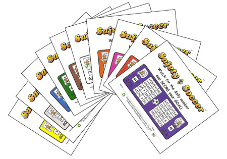 Color 3x4 SAFETY SOCCER Cards (Pack of 100)
