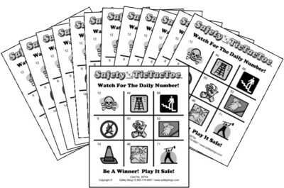 BW 3x4 SAFETY TICTACTOE Cards (Pack of 250)