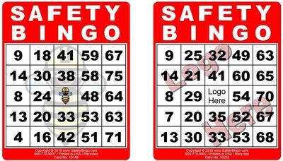 Color 3x4 SAFETY BINGO Cards (Pack of 100)