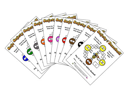 Color 3x4 SAFETY BASEBALL Cards (Pack of 100)