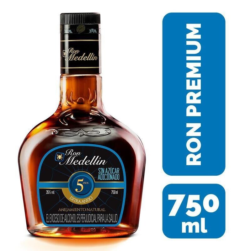 Ron medellin  5 años 750ml