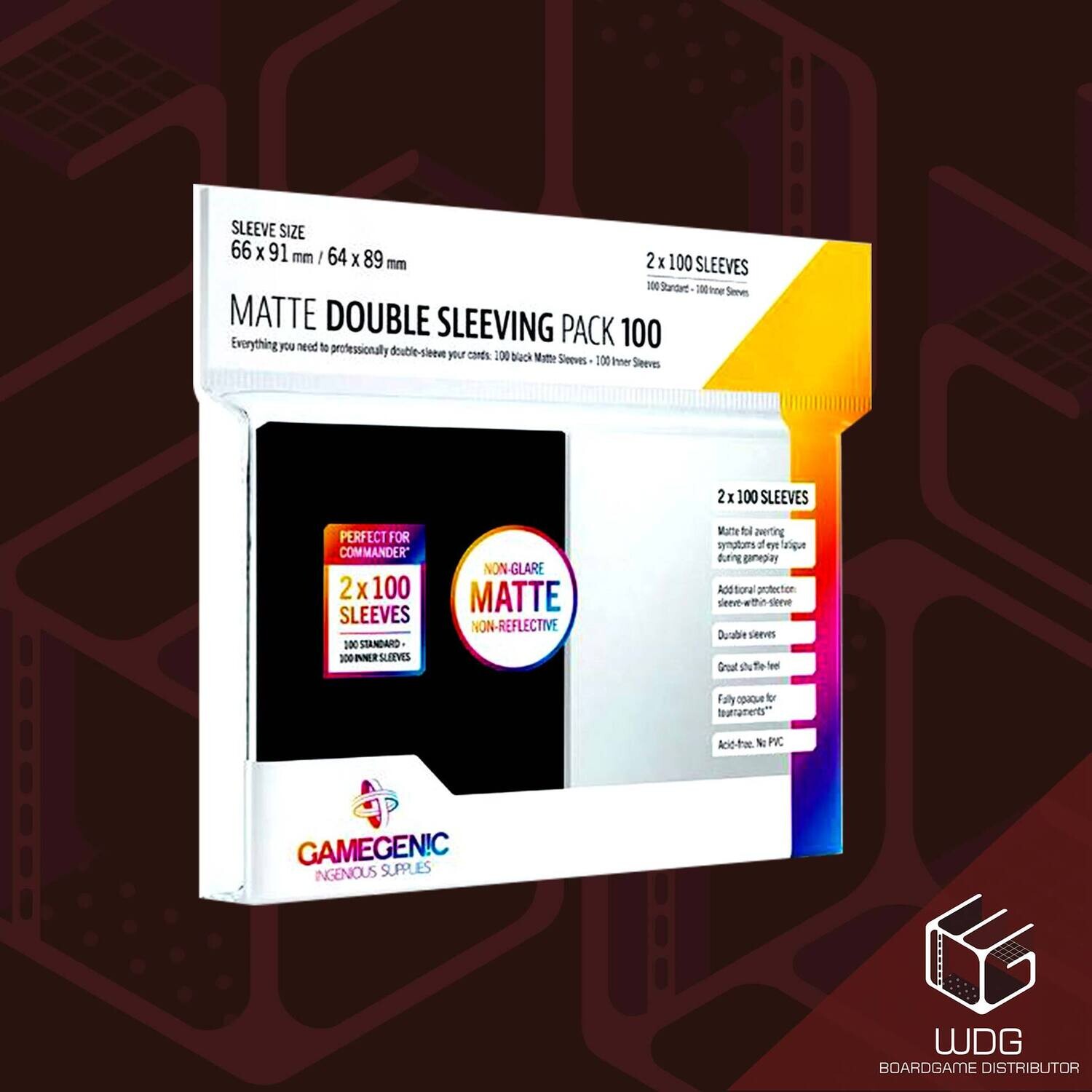 GAMEGENIC Matte Double Sleeving Pack 100