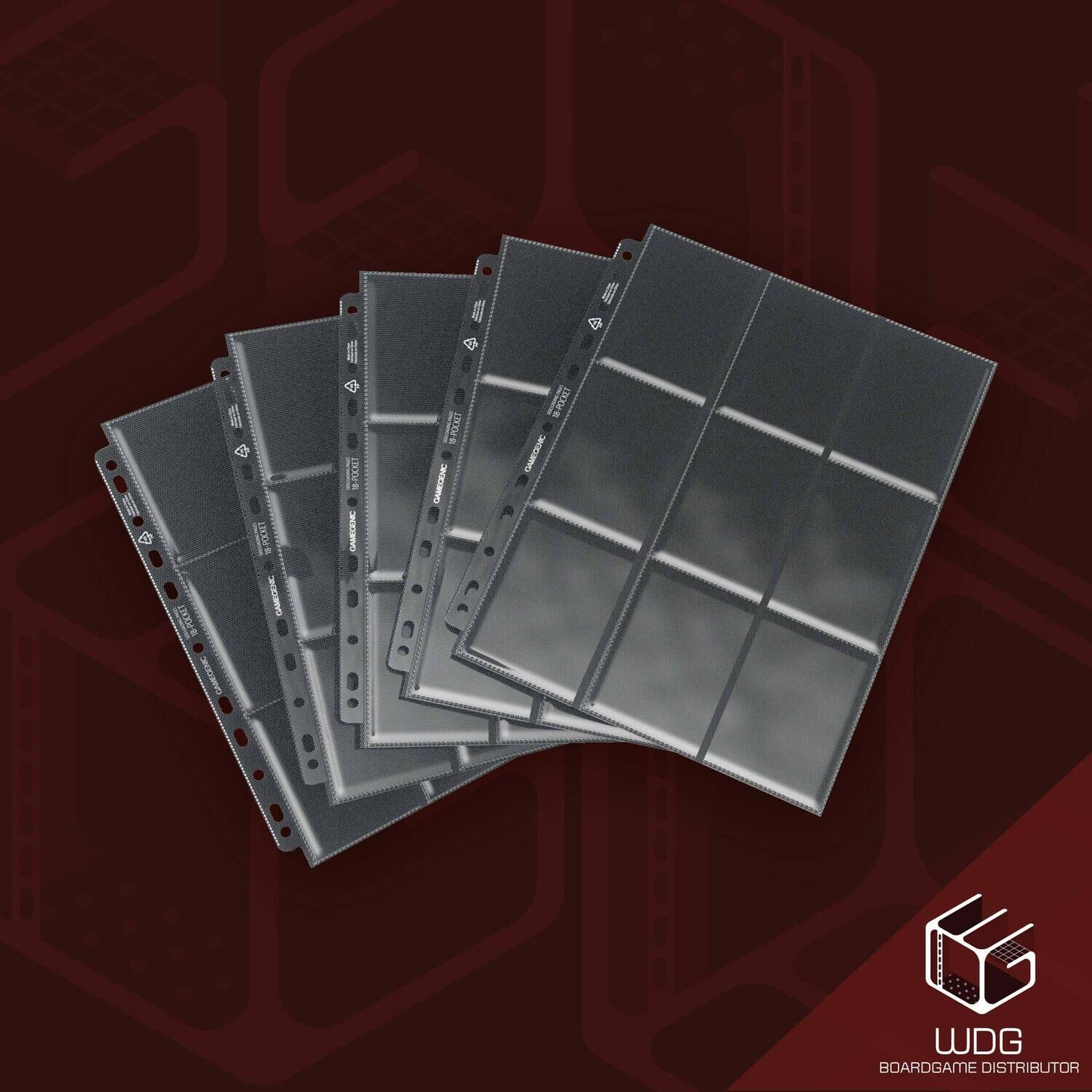 GAMEGENIC Sideloading 18-Pocket Pages 10 Pcs Pack Black