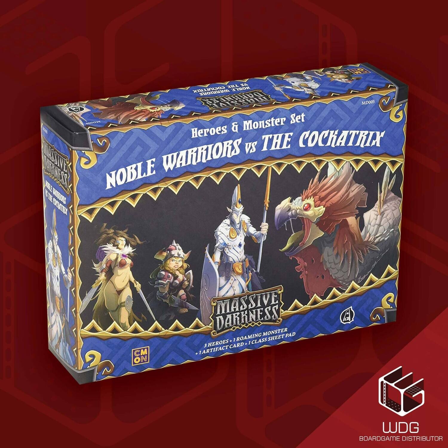 Massive Darkness: Heroes &amp; Monster Set: Noble Warriors vs. The Cockatrix