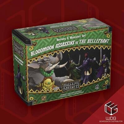 Massive Darkness: Heroes &amp; Monster Set: Bloodmoon Assassins vs. The Hellephant