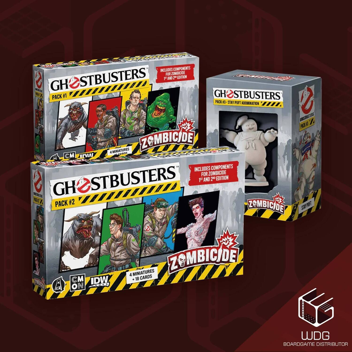 Zombicide Ghostbusters Promo 3 Packs in Bundle
