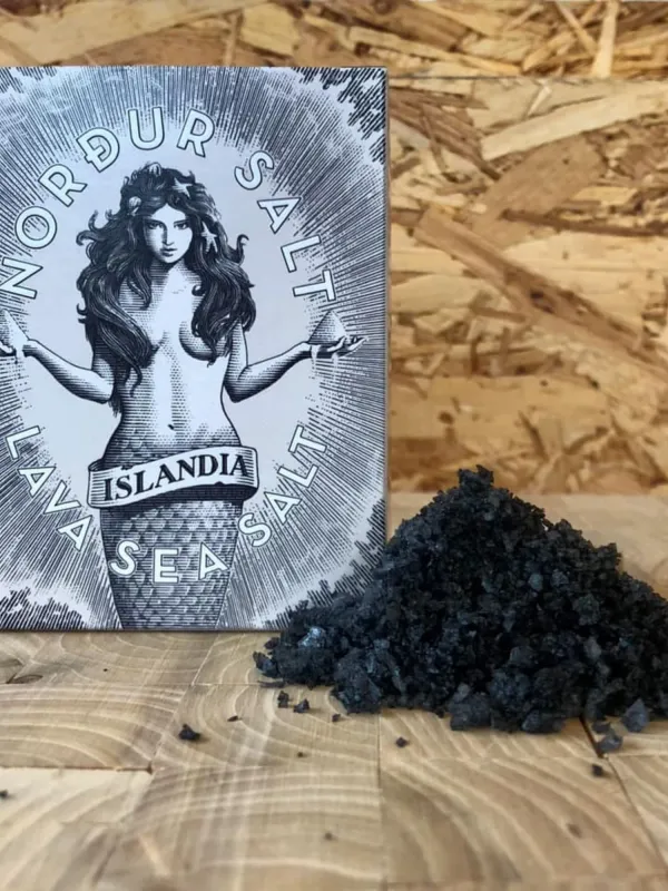 Nordur svart Lavasalt från Island 100 gram