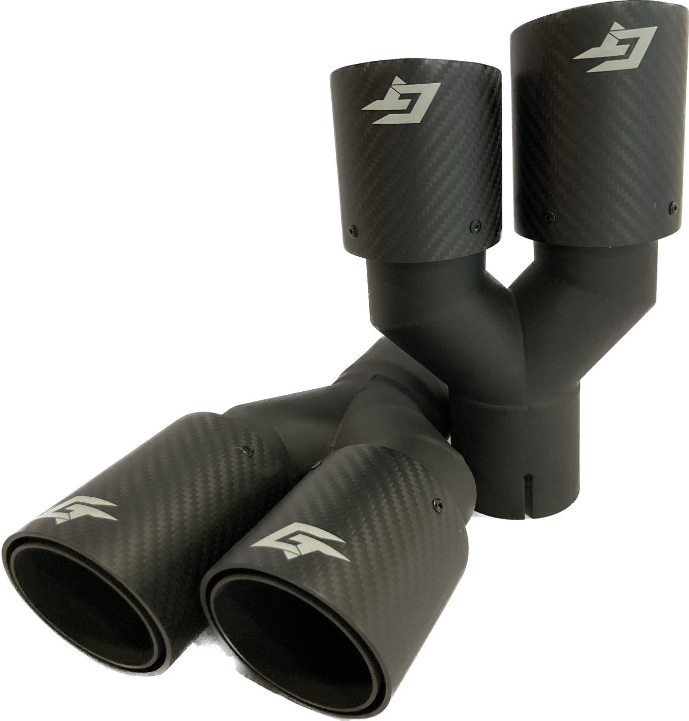 Carbon eindstuk CT 76mm dubbel Links Rechts SET